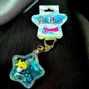TSUNAMEEZ ONE PIECE ANIMATION Blue Yellow Bag Accessory Keychain Floating Charm